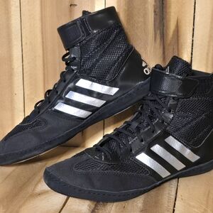New ADIDAS Combat Mens 7 40 Black Silver Wrestling Shoes NWOB 13020 5669